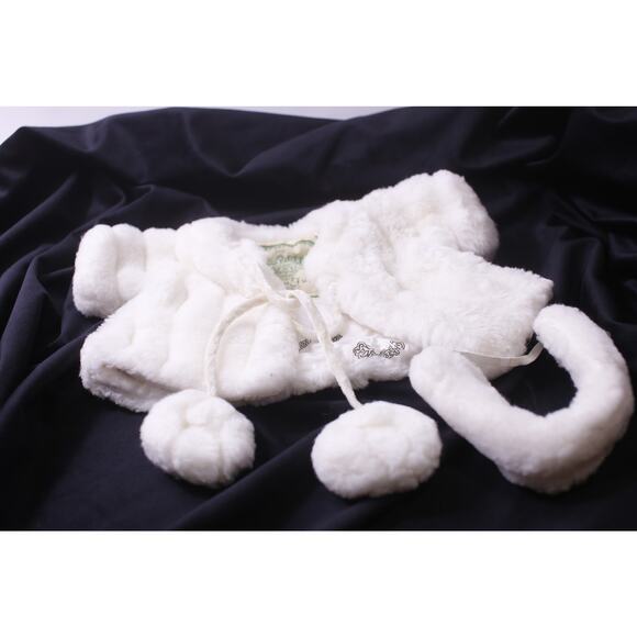 1980s, Cabbage Patch Kids, Fun Fur, White Coat, Doll Clothing, ~ 250811-WH 484 - Picture 1 of 2